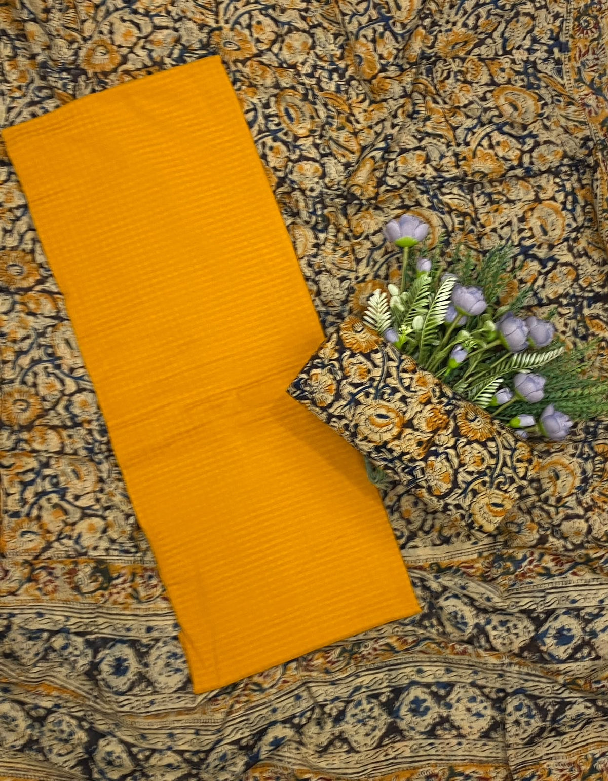 649D Cotton Yellow suit Fabric / CKC Cotton Bazaar