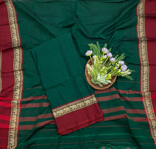 740D Cotton Dark Green Suit Fabric / CKC Cotton Bazaar