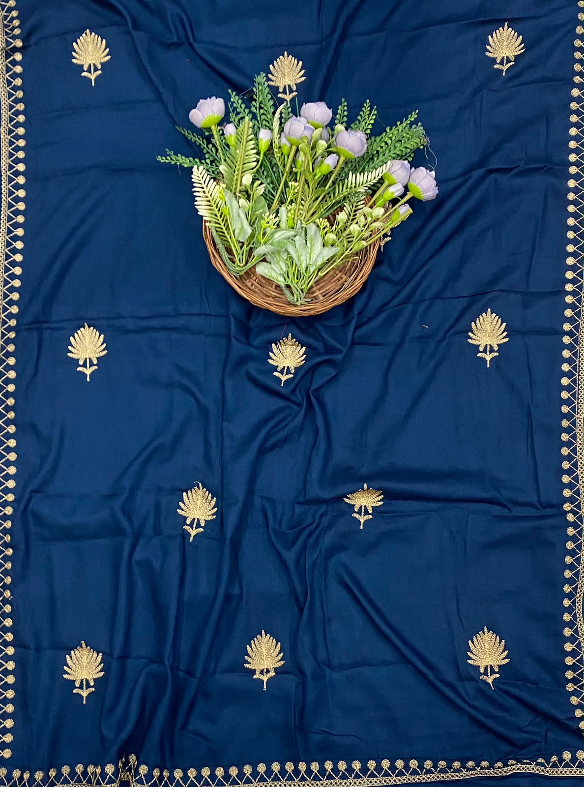 658D Pashmina Navy Blue Suit Fabric/ CKC Winter Suits