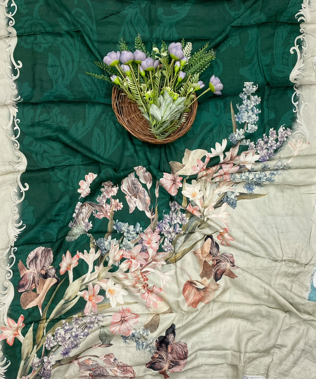 710D Pashmina Green Suit Fabric/ CKC Winter Suits