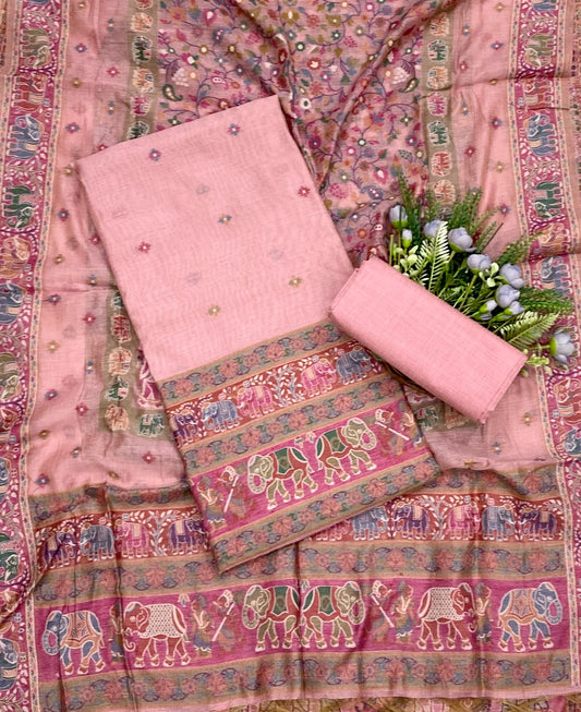 जामदानी ग्रीन सूट फैब्रिक / कॉटन बाज़ार पीटी 2
