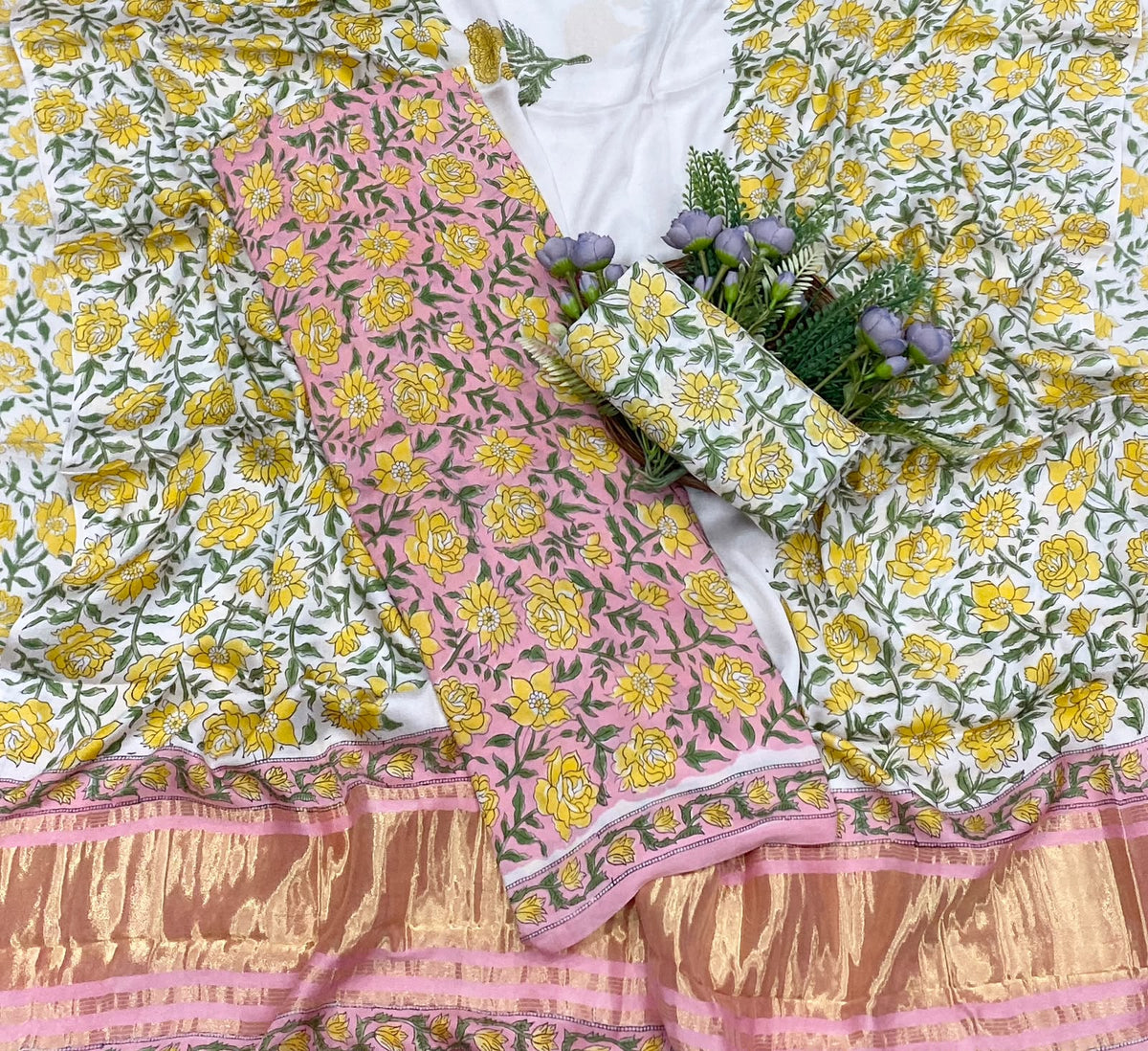 752D Modal Silk Pink Suit Fabric / CKC Jaipuri Suits