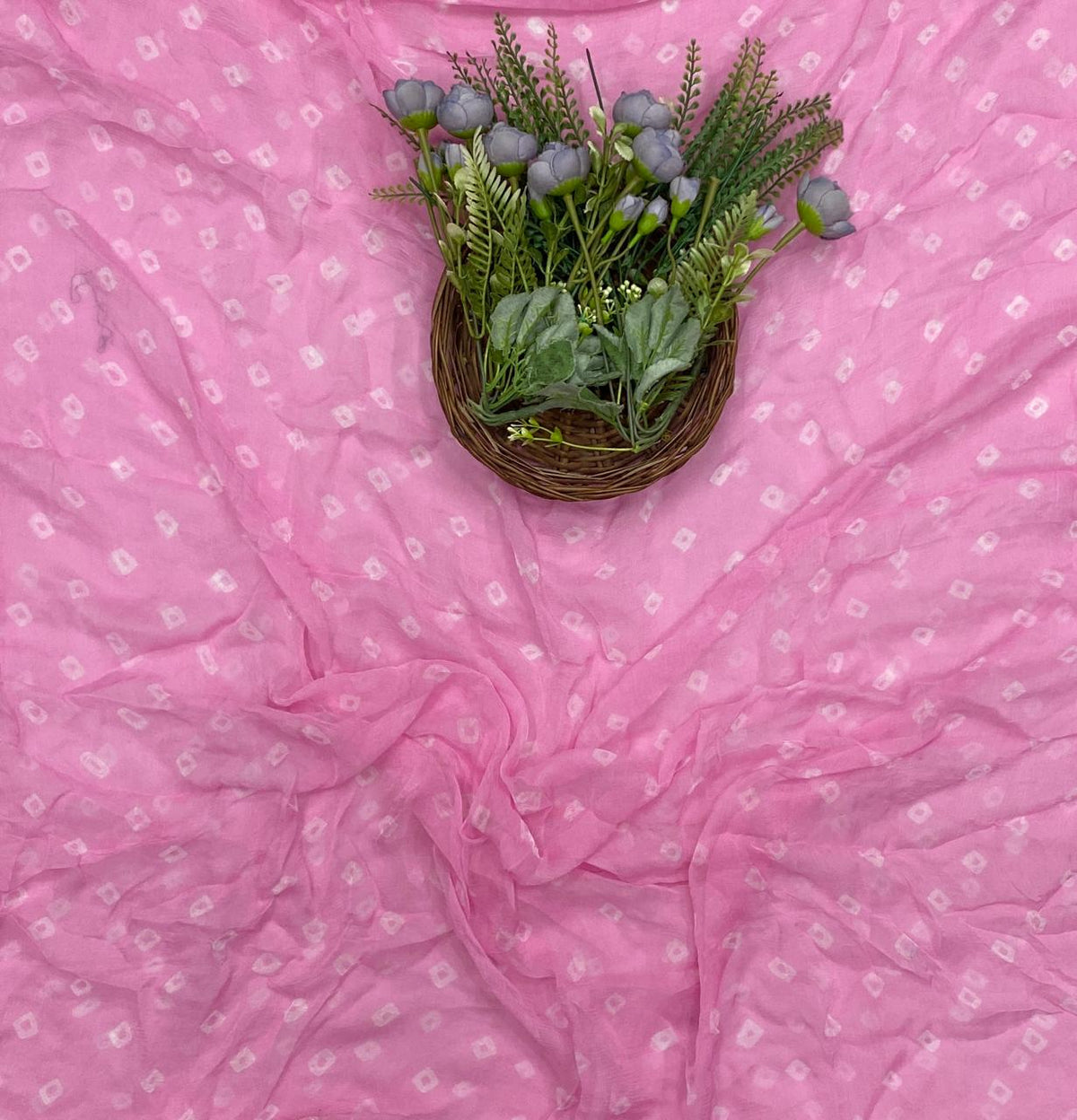 483D Organza Pink Suit Fabric / CKC Jaipuri Suits