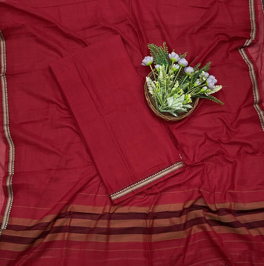 790D COTTON RED SUIT FABRIC / CKC COTTON SUITS