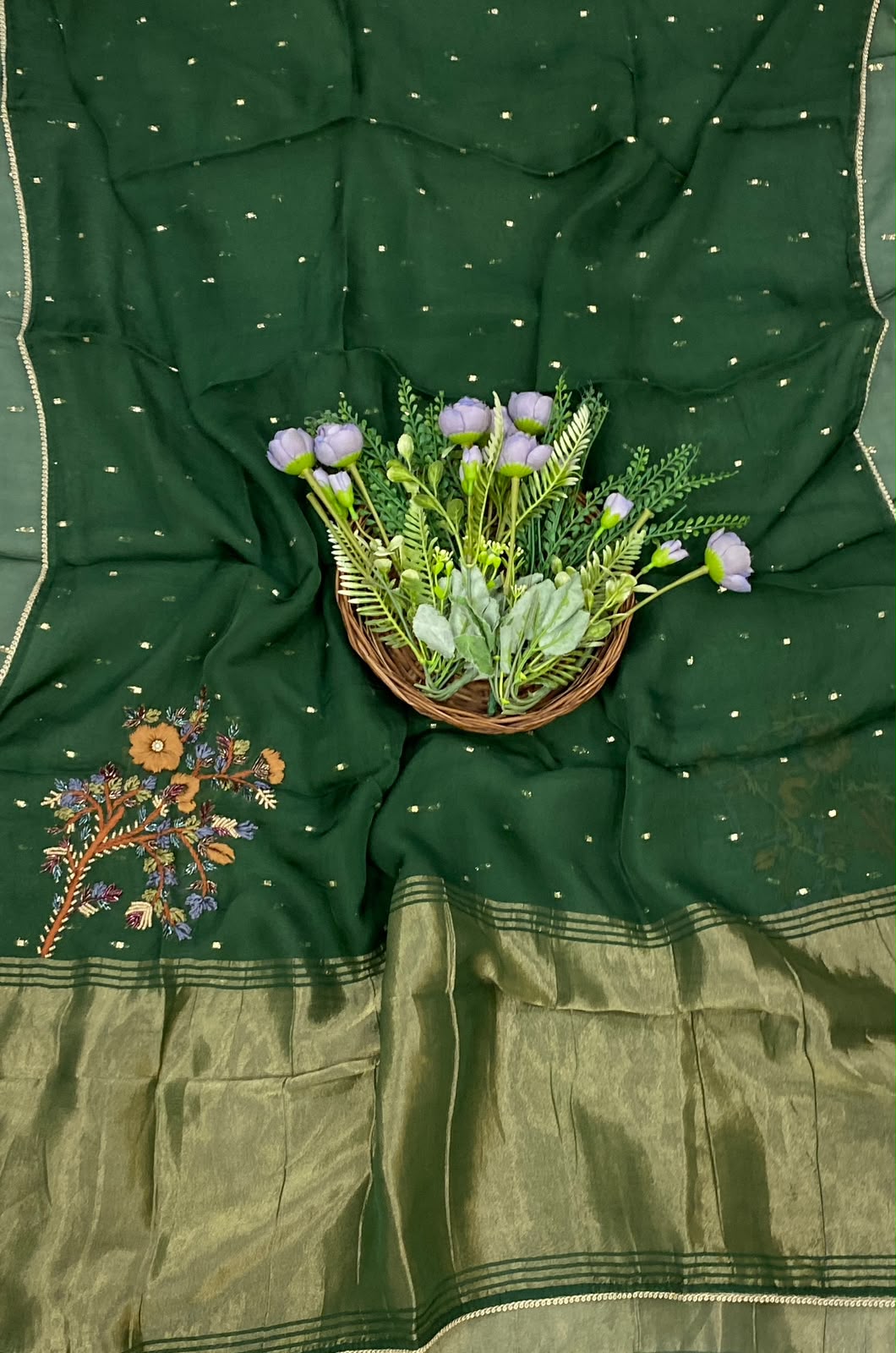 851D Slub Crepe Dark Green Suit Fabric / CKC Partywear Collection