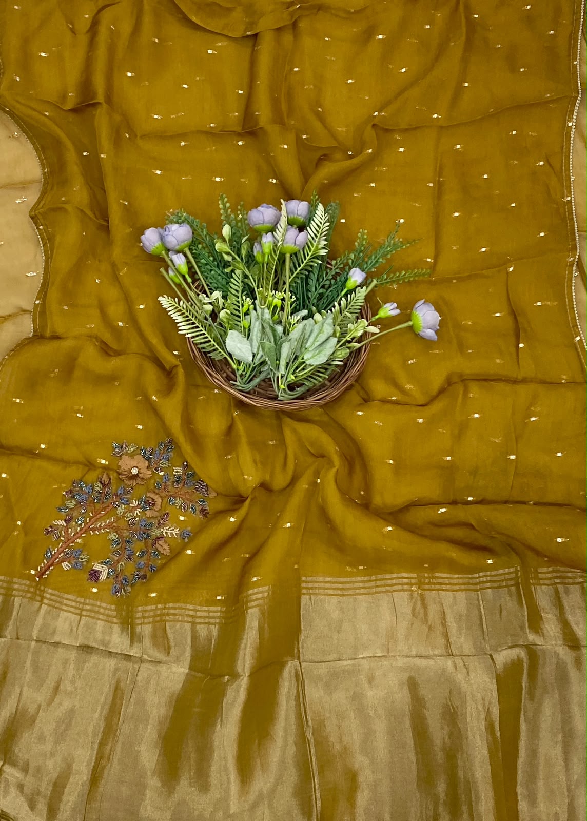 853D Slub Crepe Dark Mustard Suit Fabric / CKC Partywear Collection