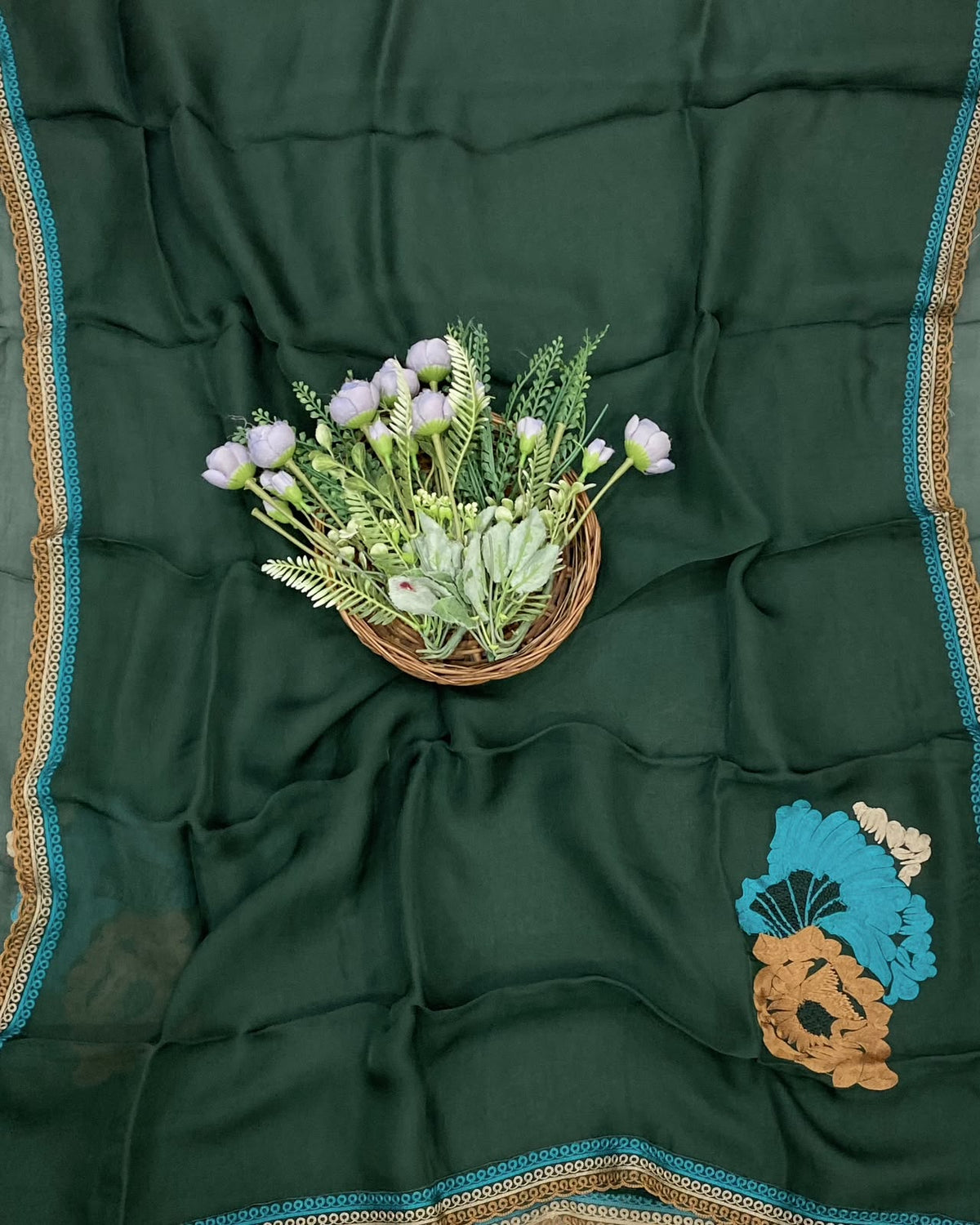 867D Twill Organza Dark Green Suit Fabric / CKC Partywear Collection