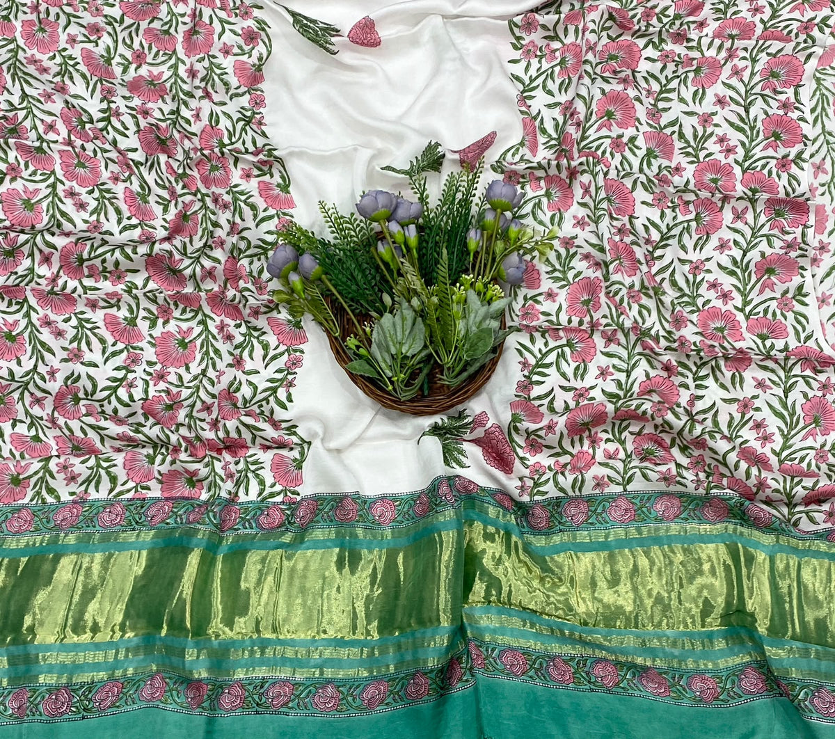 928D Modal Silk Dark Sea Green Suit Fabric / CKC Jaipuri Suits