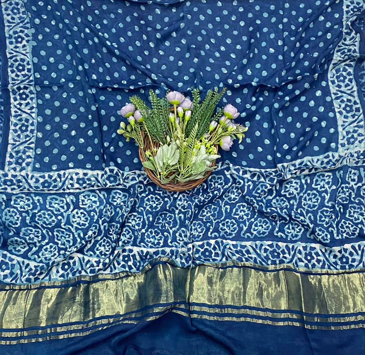 929D Modal Silk Dark Blue Suit Fabric / CKC Jaipuri Suits
