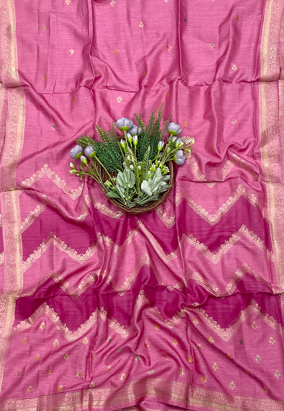915D Banarasi Silk Pink Suit Fabric / CKC Banarasi Edit
