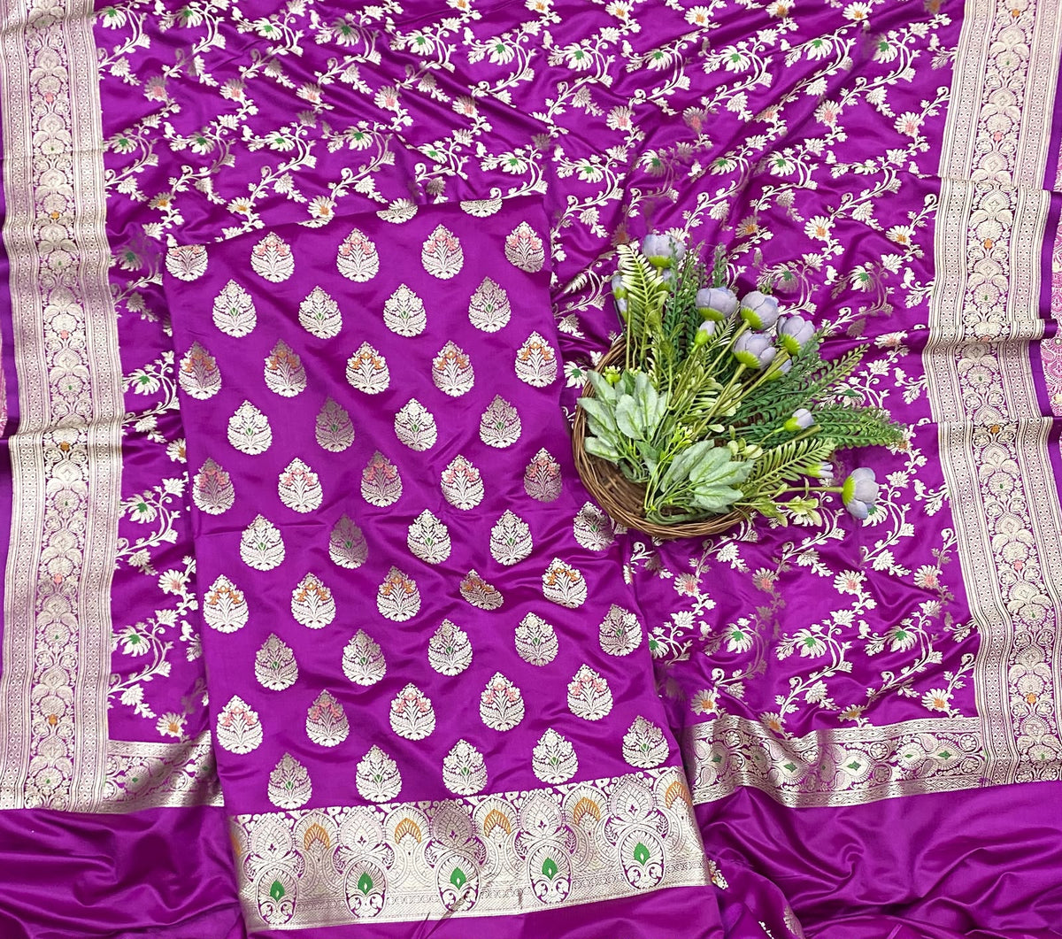 973D Banarasi Silk Purple Suit Fabric / CKC Banarasi Edit