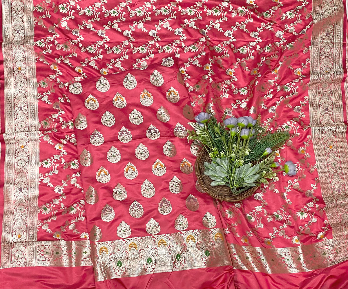 972D Banarasi Silk Magenta Suit Fabric / CKC Banarasi Edit
