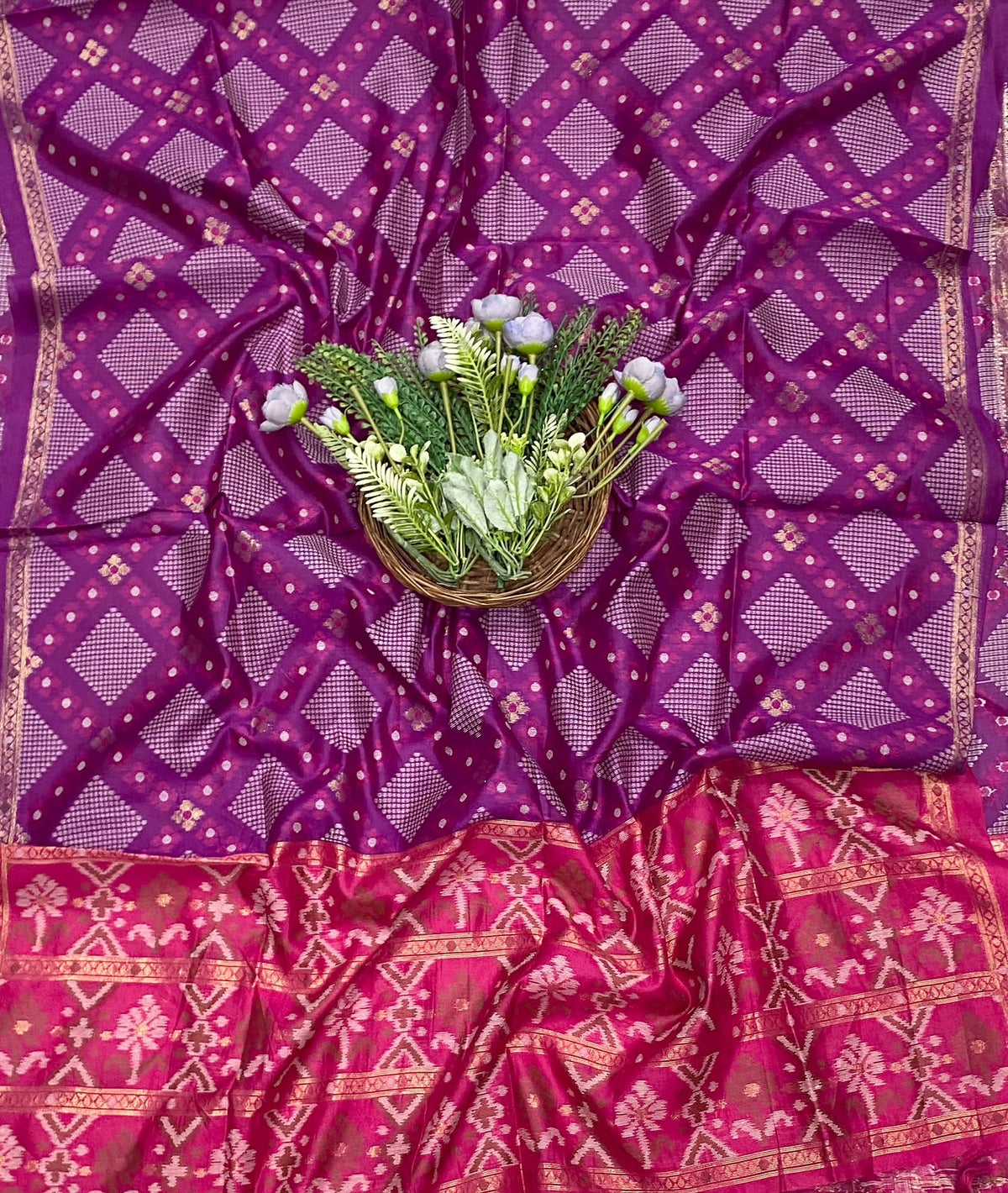 जामदानी ग्रीन सूट फैब्रिक / कॉटन बाज़ार पीटी 2