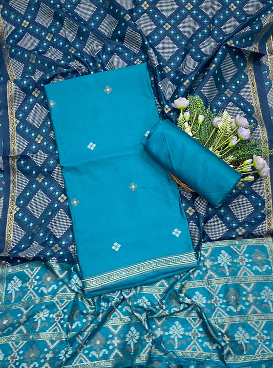 जामदानी ग्रीन सूट फैब्रिक / कॉटन बाज़ार पीटी 2