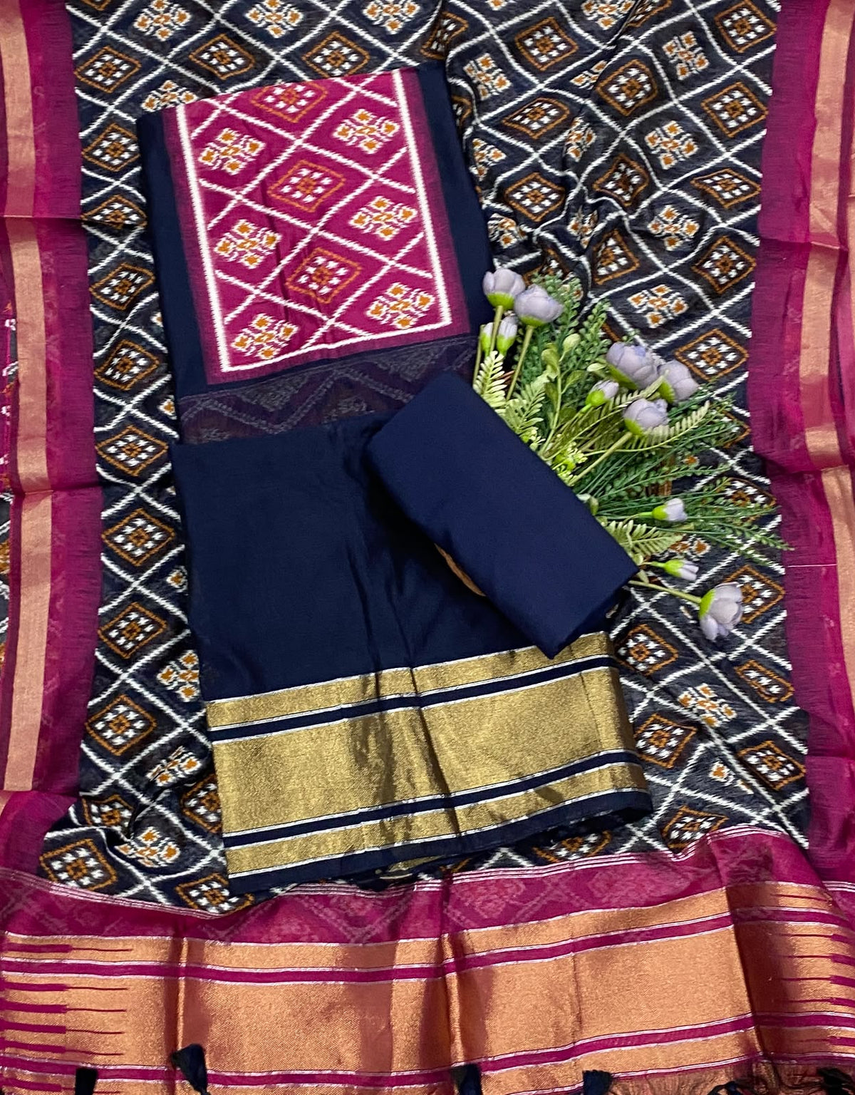 7E D Maheshwari Black Suit Fabric / CKC Maheshwari Suits