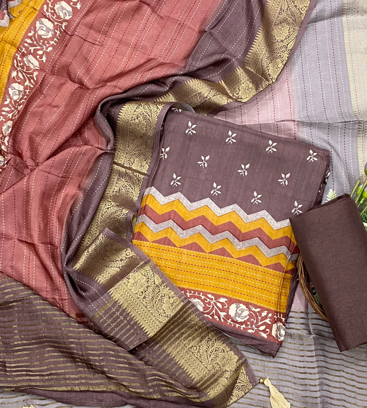 998D DARK ONION SILK SUIT FABRIC / CKC SILK SUITS