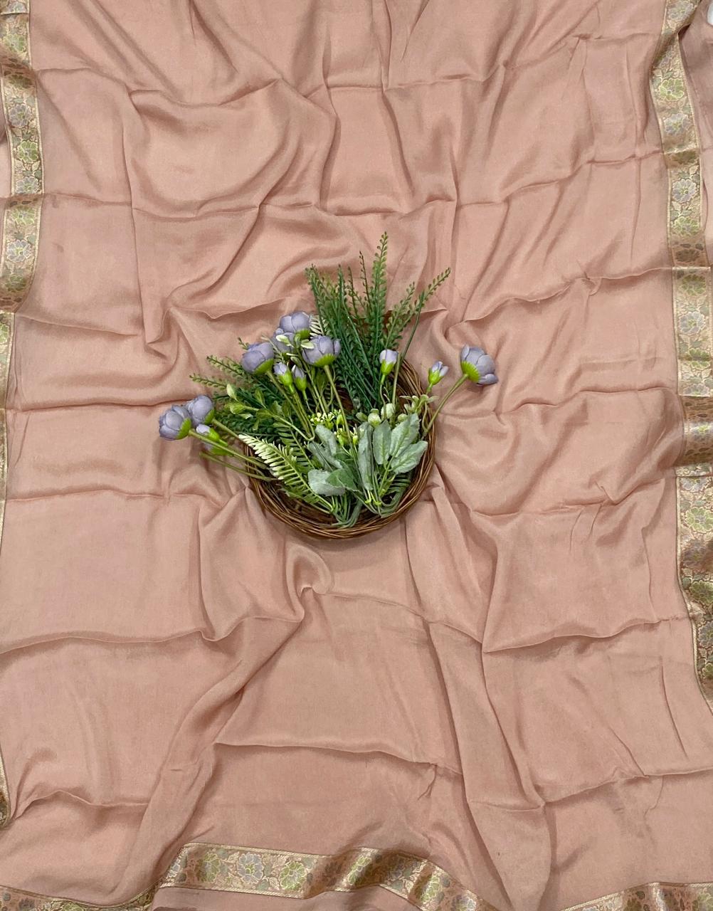978D Soft Brocade Peach Suit Fabric / CKC Partywear Collection