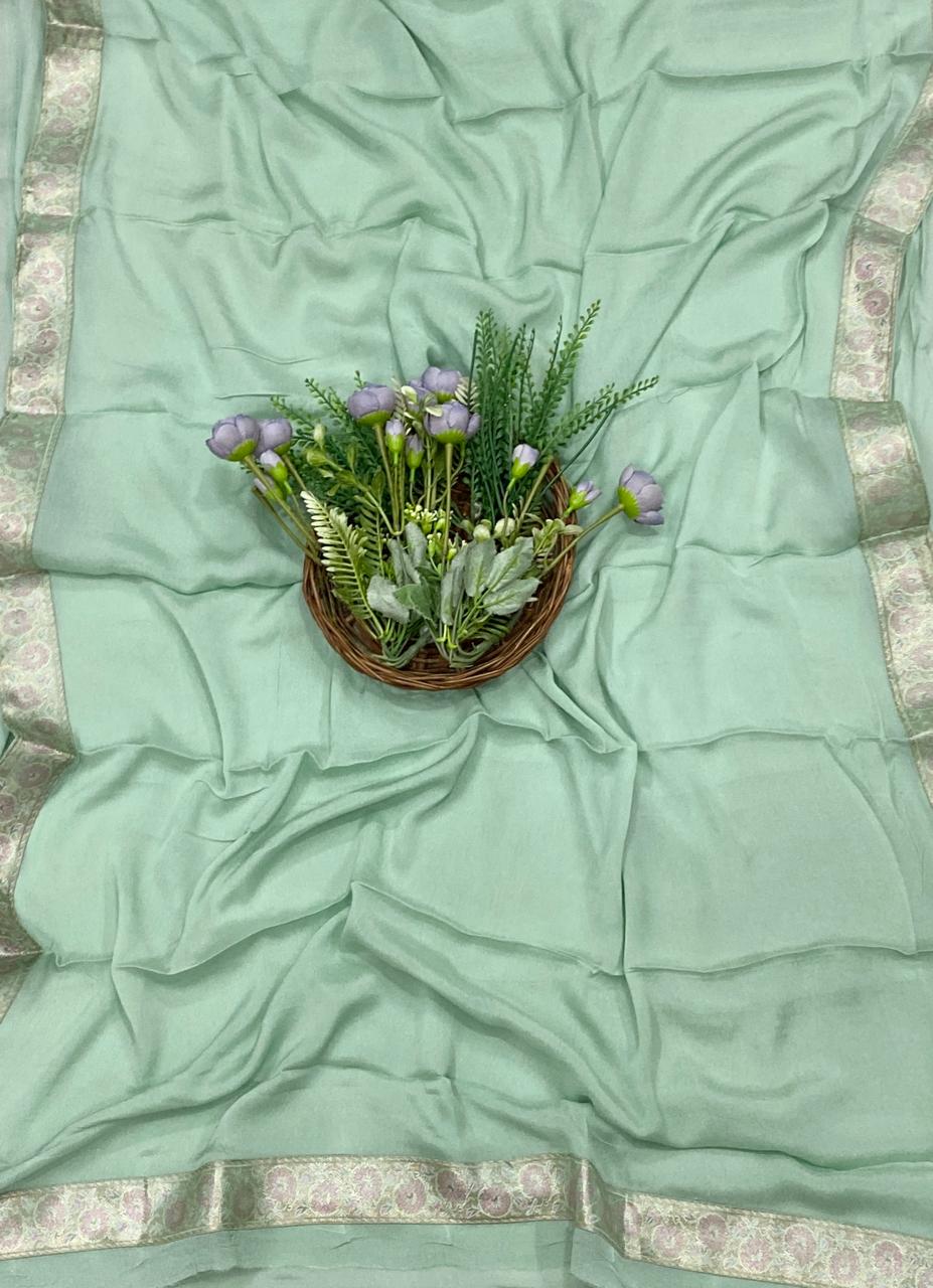 979D Soft Brocade Sea Green Suit Fabric / CKC Partywear Collection