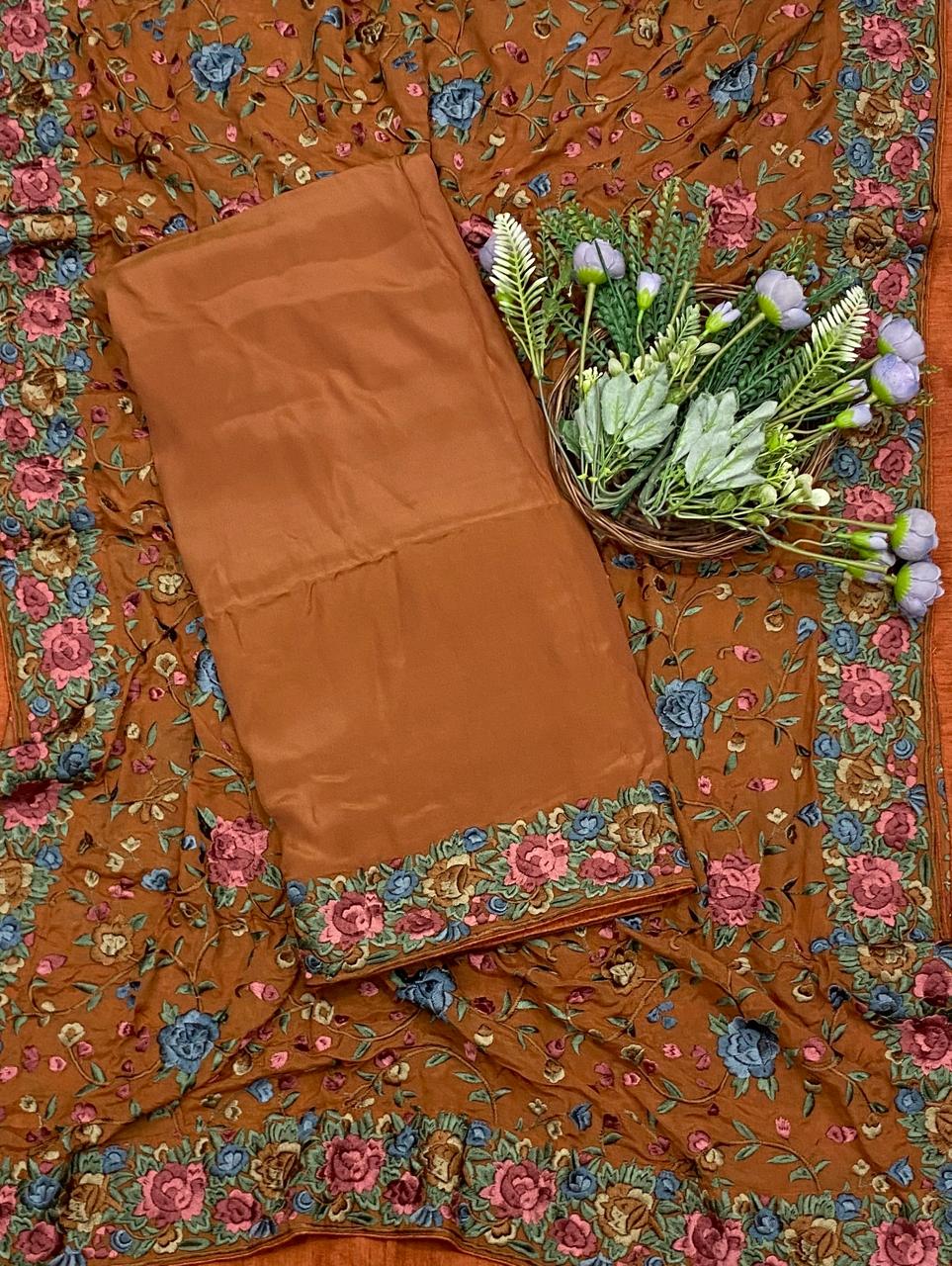 17E Crepe Brown Suit Fabric / CKC Crepe Suits