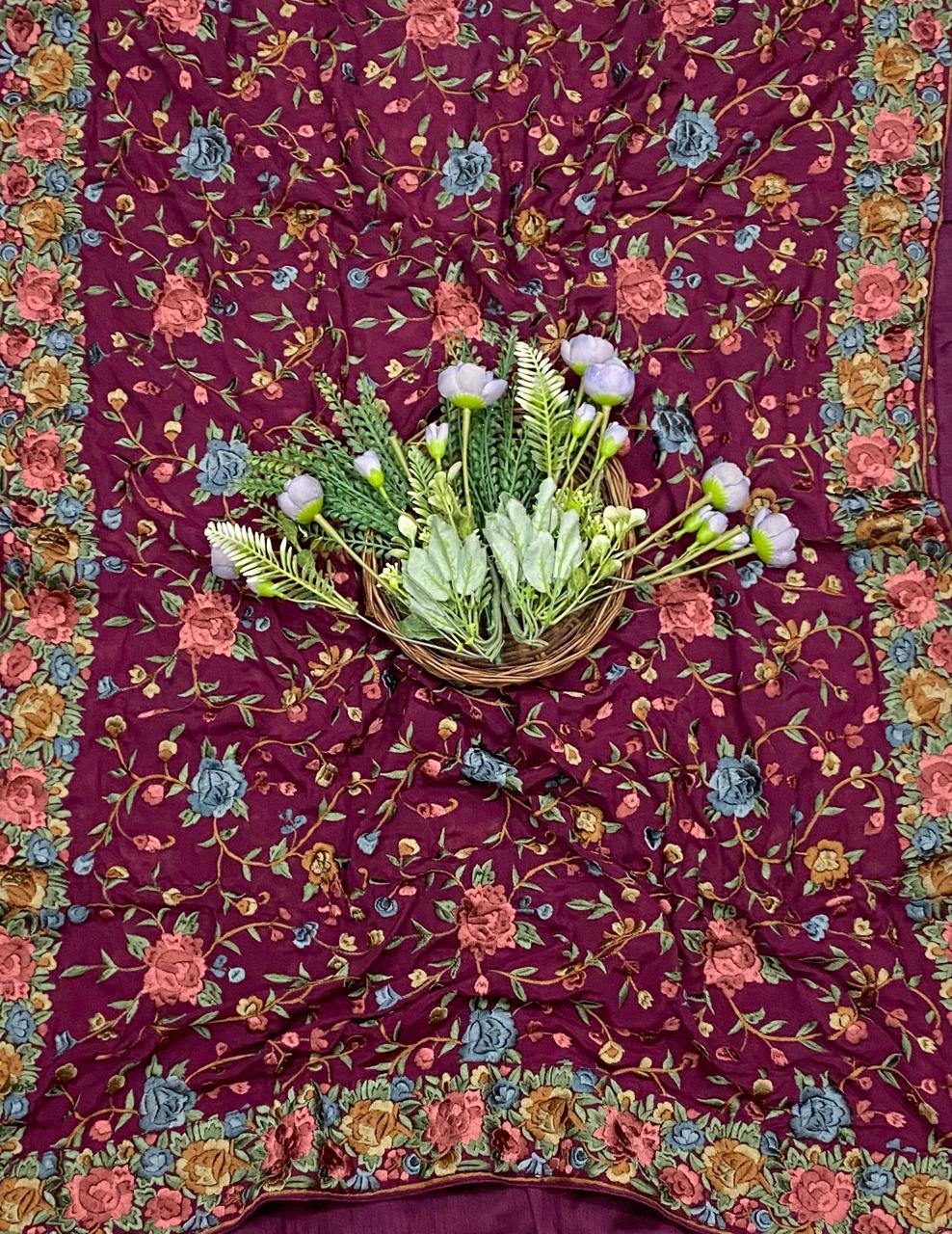 18E Crepe Dark Wine Suit Fabric / CKC Crepe Suits