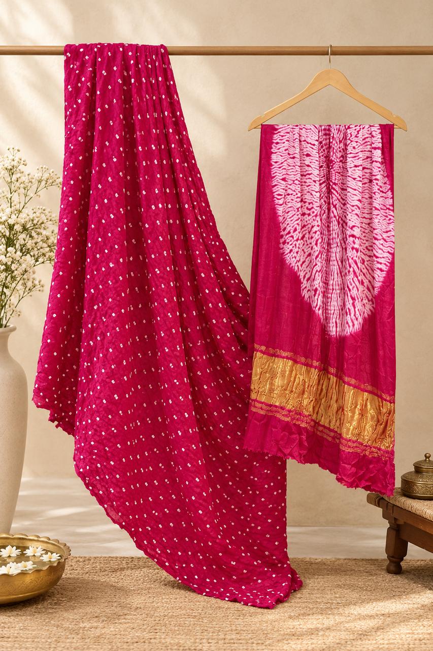 38E Modal Silk Magenta Saree / CKC Sarees