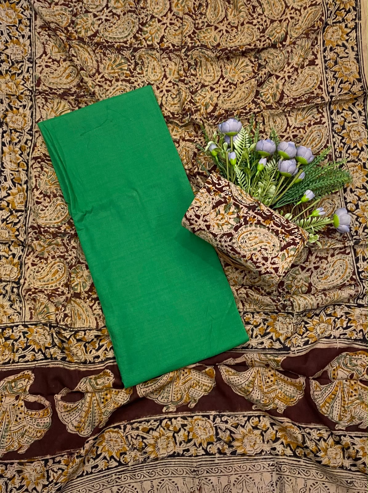 46E Cotton Green Suit Fabric / CKC Cotton Bazaar