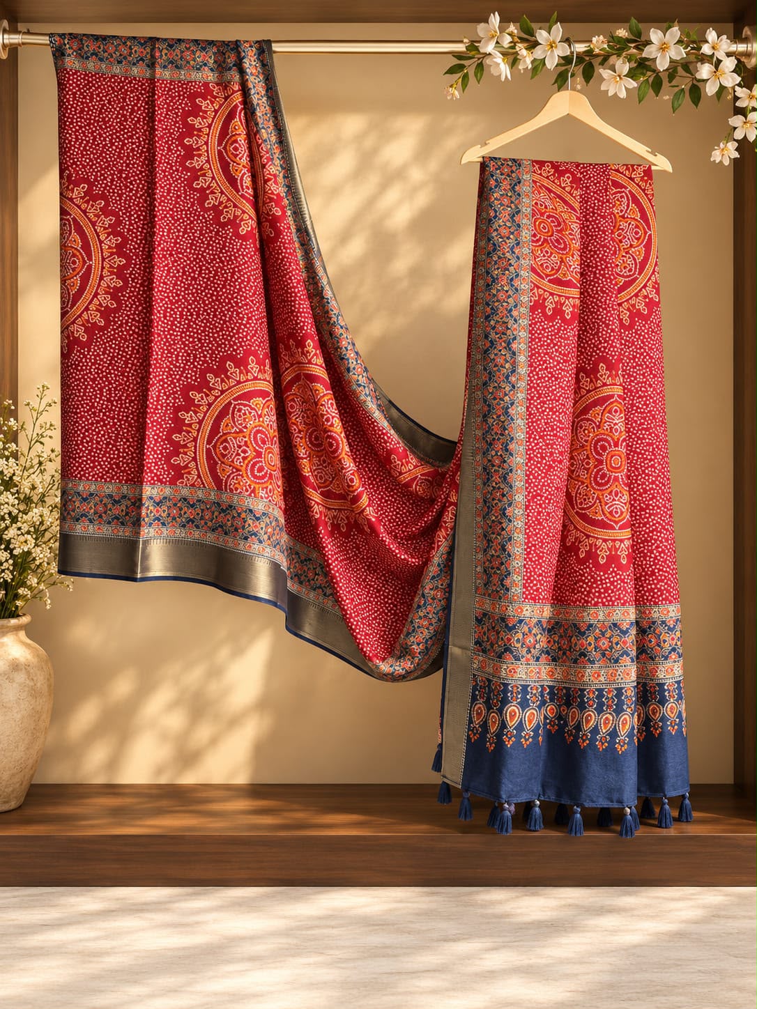 34E Silk Red Saree / CKC Sarees