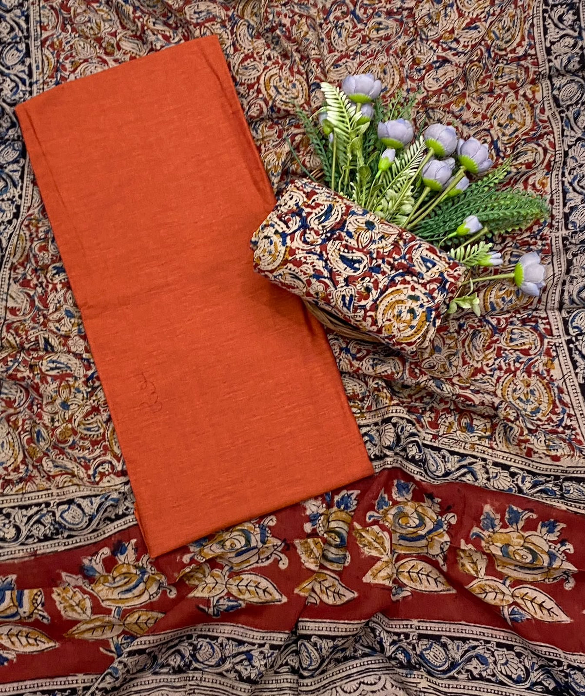 48E Cotton Orange Suit Fabric / CKC Cotton Bazaar