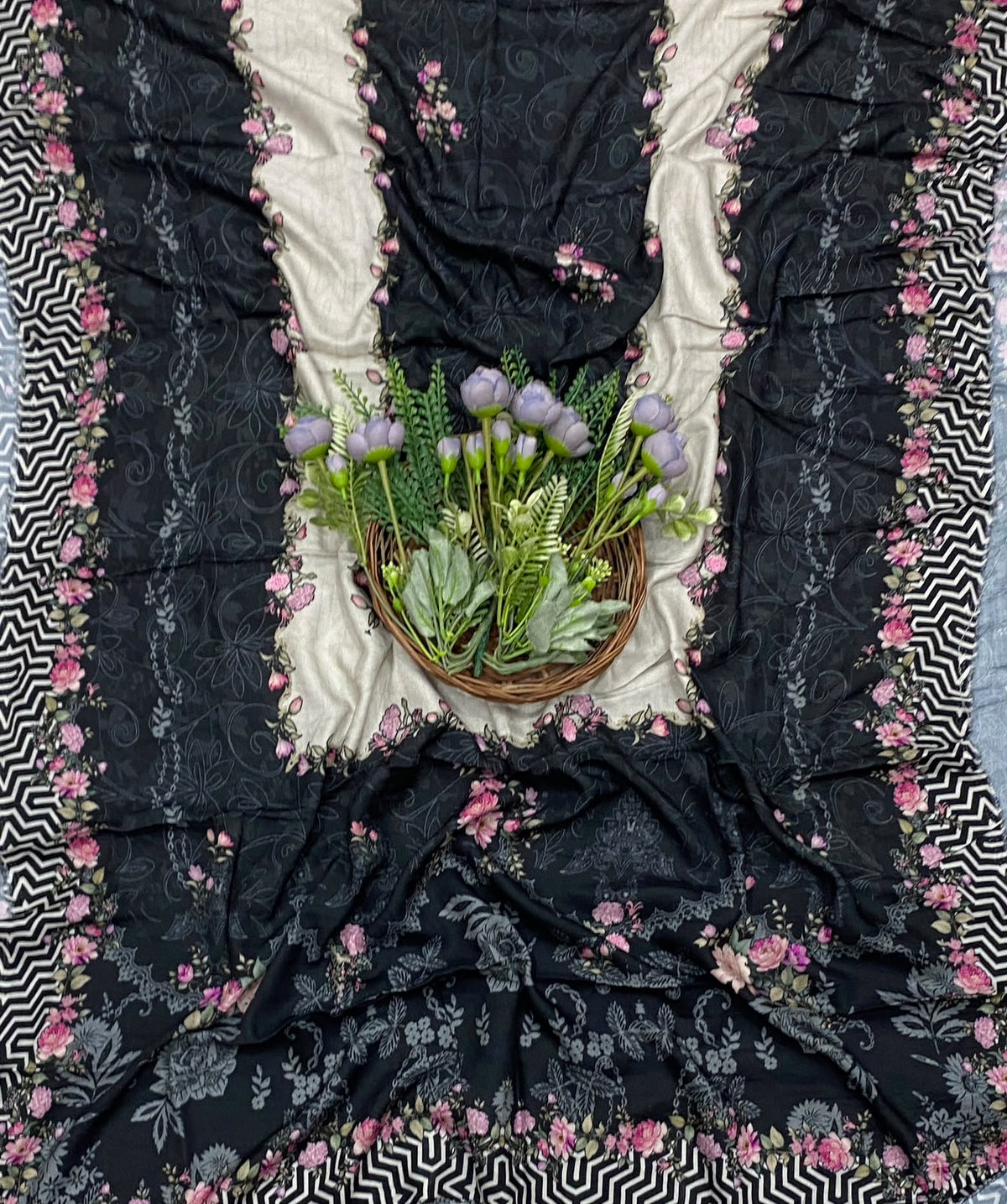 86E Pashmina Black Suit Fabric / CKC Winter Suits