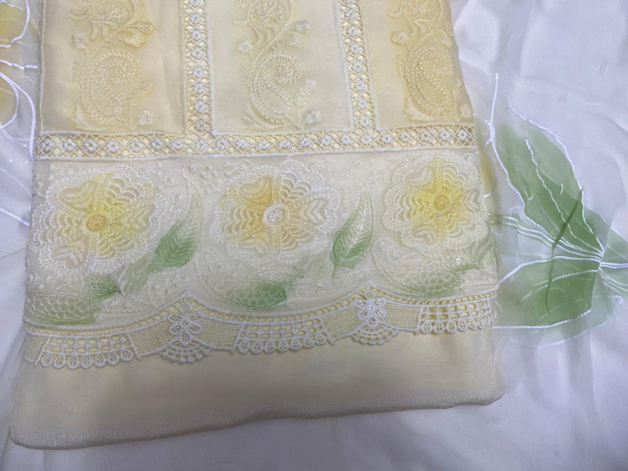 CKC 48 Georgette Lemon Suit Fabric / CKC Georgette Suits