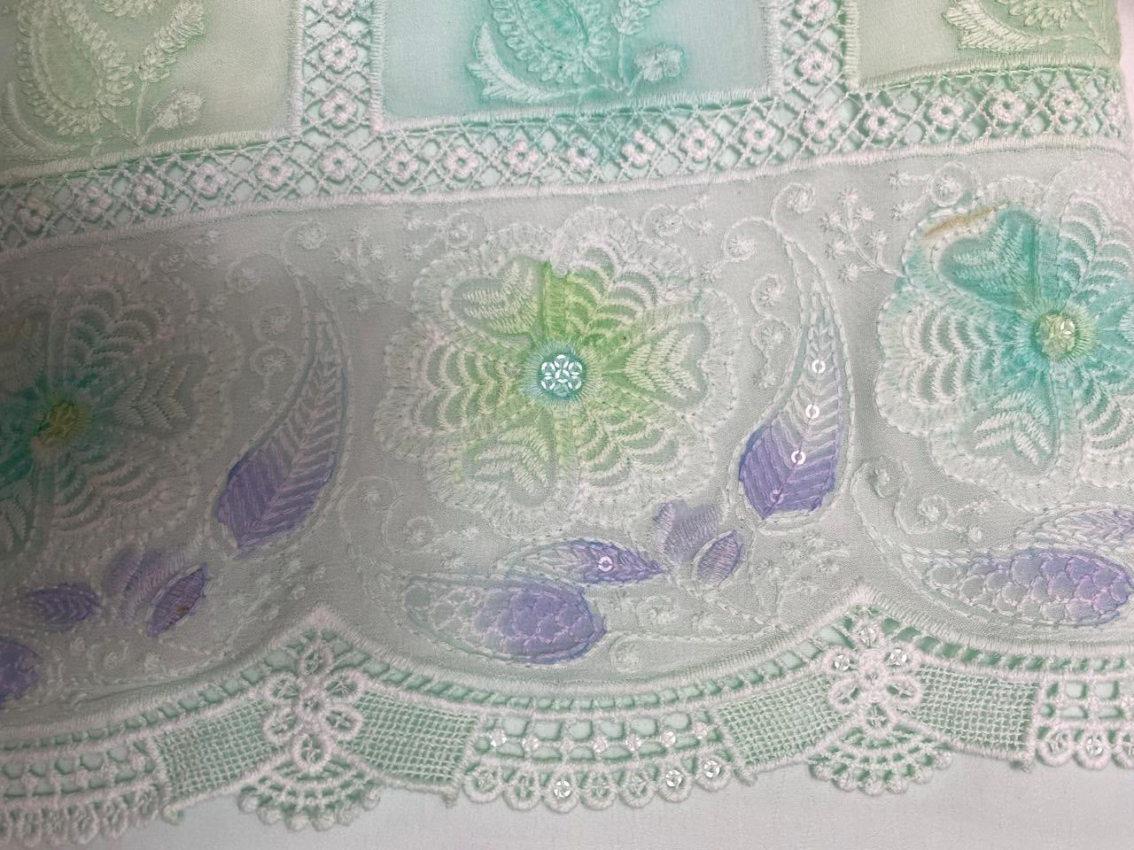 CKC 51 Georgette Sea Green Suit Fabric / CKC Georgette Suits