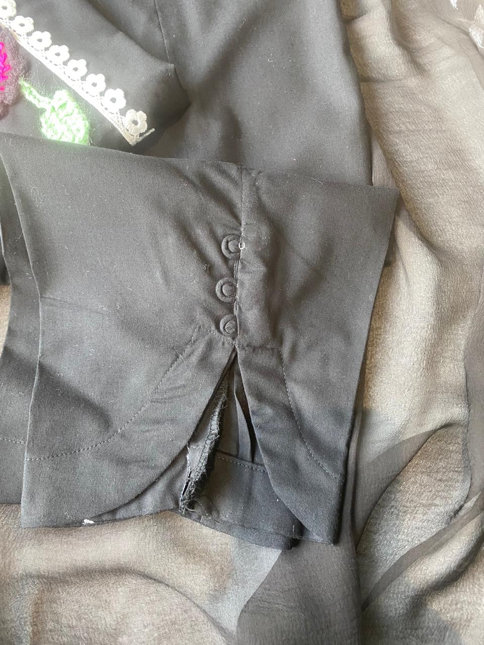 Cotton Black Suit Fabric / Magic Of Resham 2025