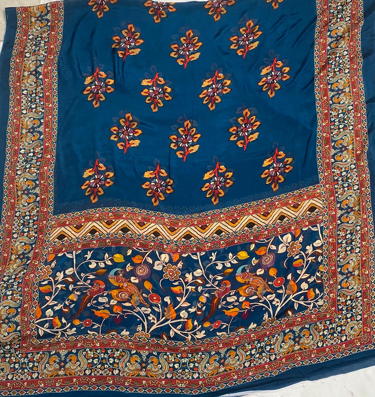 Tassar Cotton Navy Blue Suit Fabric / Tassar Suits