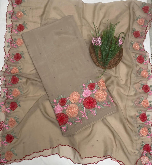 Organza Mouse Suit Fabric/ Karwachauth Collection