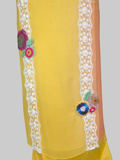 170A Georgette Yellow With Orge  Suit Fabric / CKC CKC Magic Of Resham 2025
