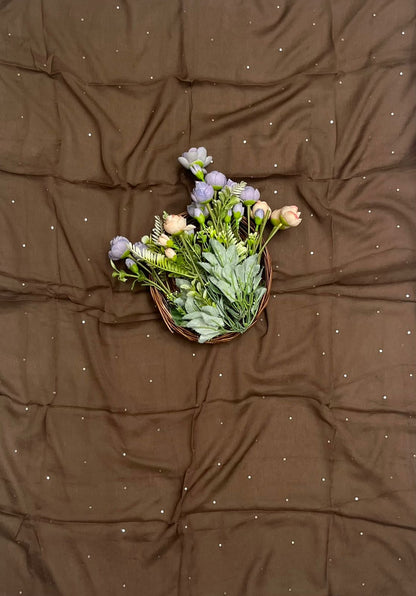 CKC 589 Georgette Brown Suit Fabric / CKC Georgette Suits