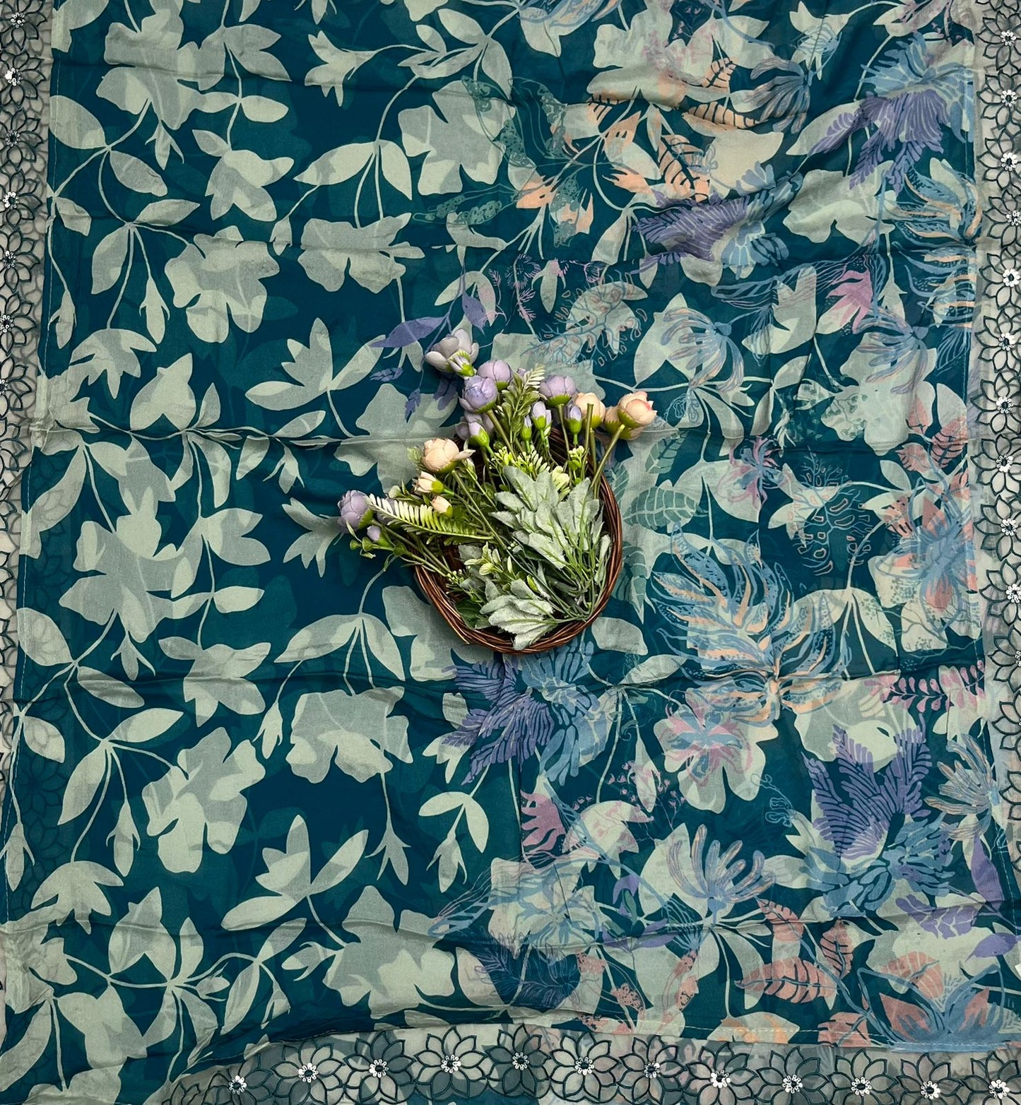 Muslin Teal Blue Suit Fabric / CKC Muslin Suits