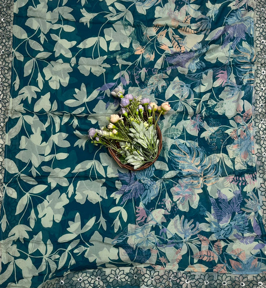 Muslin Teal Blue Suit Fabric / CKC Muslin Suits