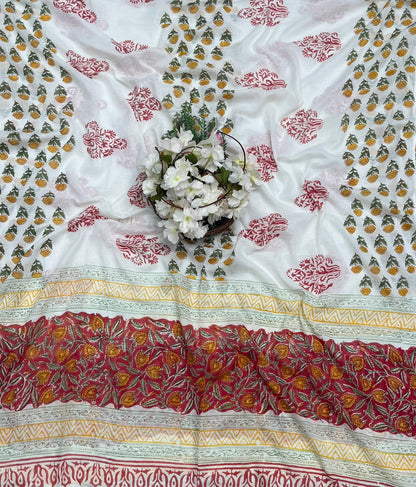 734 Cotton Red Suit Fabric / CKC Cotton Bazaar