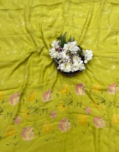 407A Chiffon Green Suit Fabric / CKC Chiffon Suits