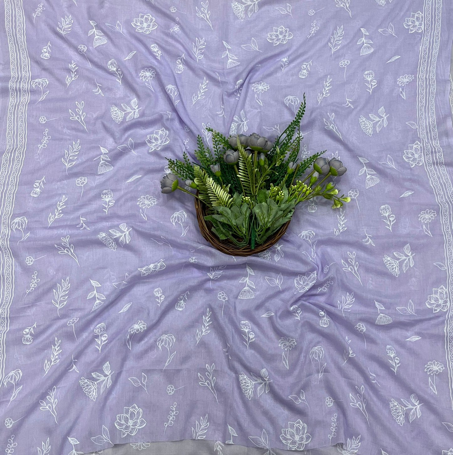954A Cotton Lilac Suit Fabric / CKC Cotton Bazaar