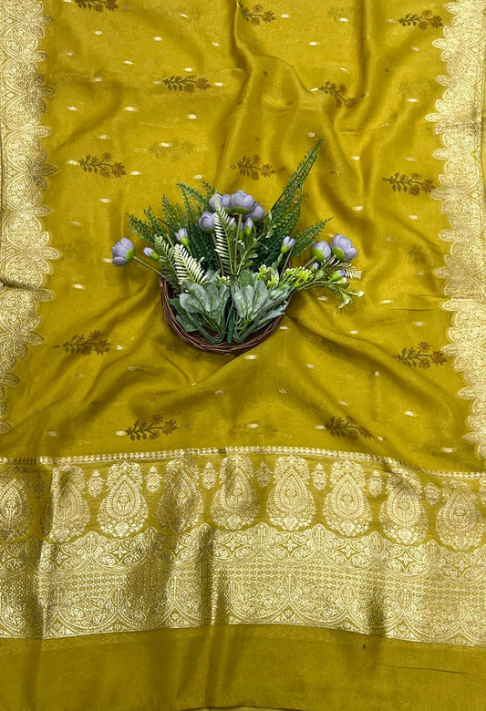 959A Organza Mehndi Suit Fabric/ CKC Partywear Collection