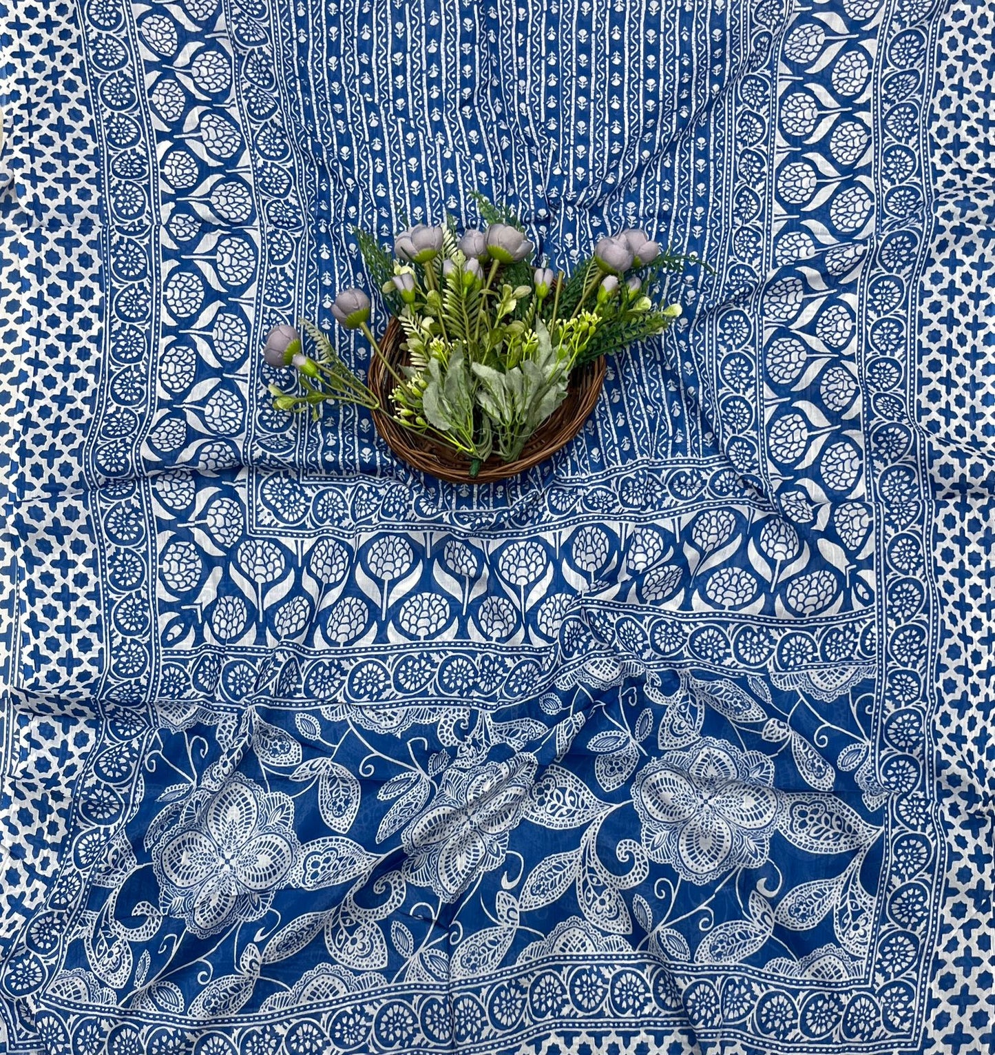CKC 16B Cotton Blue Suit Fabric / CKC Cotton Bazaar