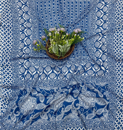 CKC 16B Cotton Blue Suit Fabric / CKC Cotton Bazaar