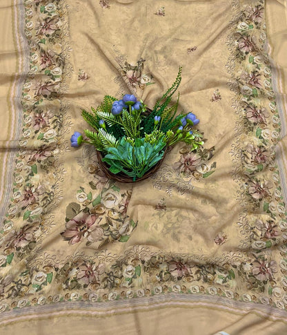 976A Georgette Dusty Skin Suit Fabric / CKC Georgette Suits