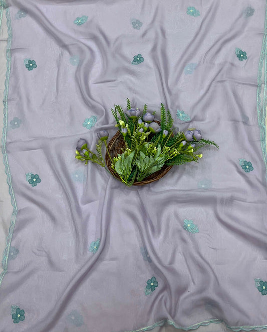 1B Organza Dusty Lilac Suit Fabric/ CKC Partywear Collection