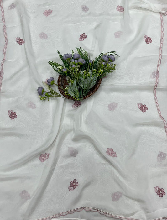 999A Organza Off White Suit Fabric/ CKC Partywear Collection