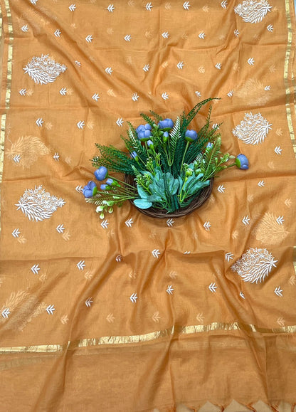 52B Mul Cotton Mango Yellow Color Suit Fabric / CKC Mul Cotton
