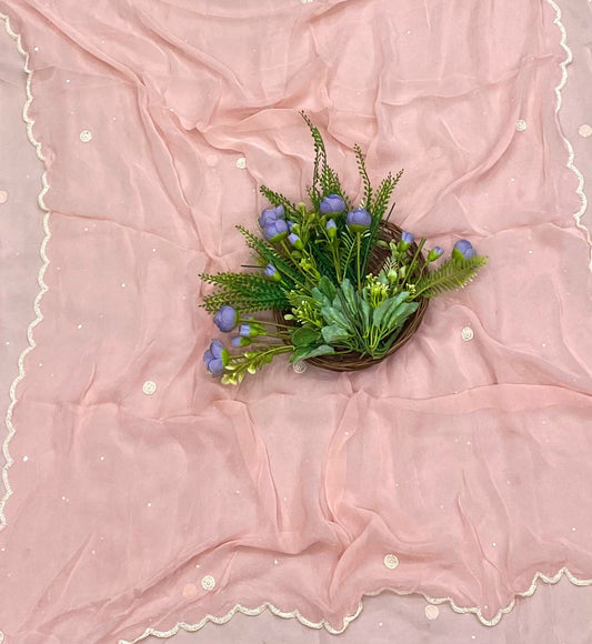 113B Georgette Dusty Pink Color Suit Fabric/ CKC Partywear Collection