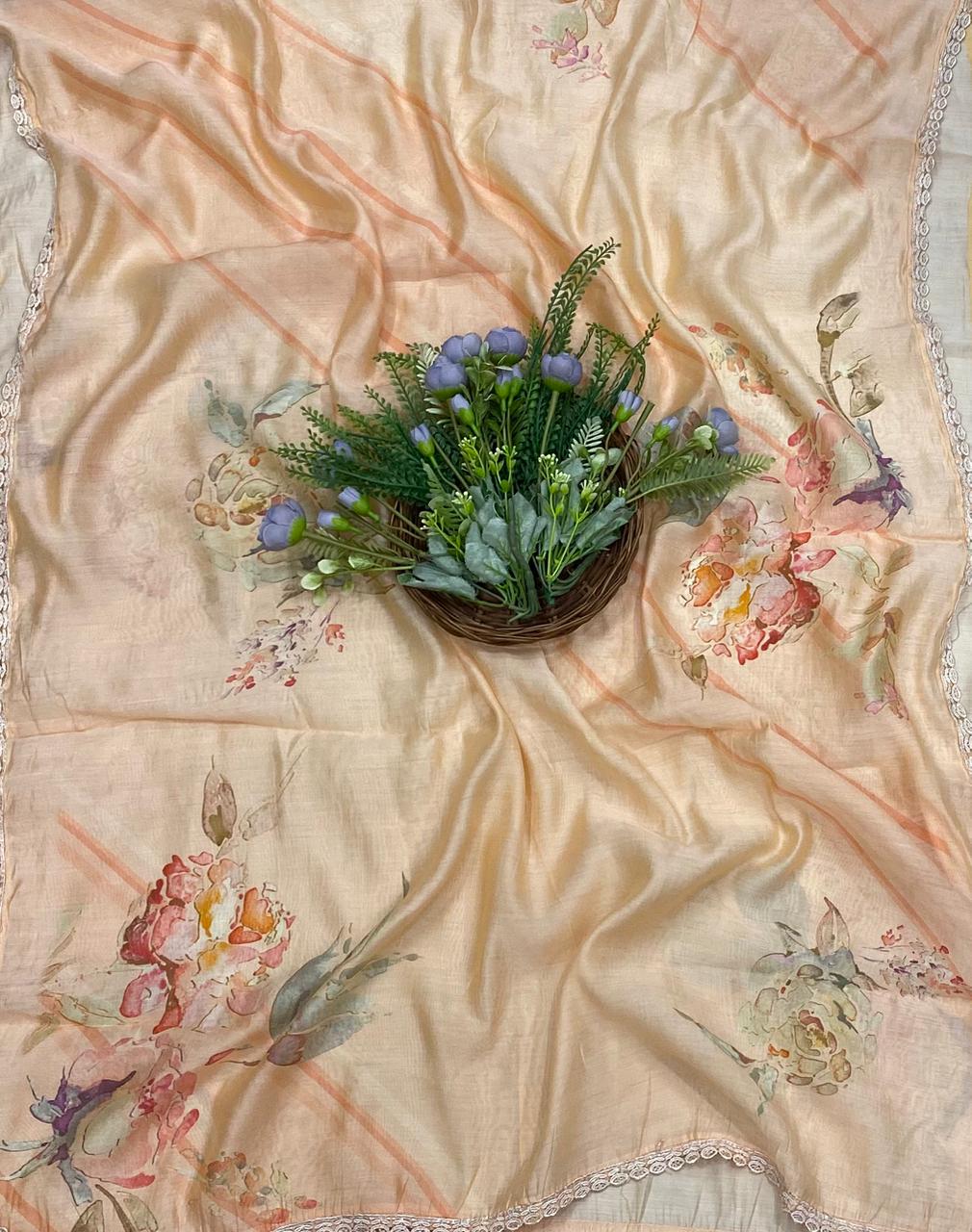 128B Modal Cotton Peach Color Suit Fabric / CKC Cotton Bazaar